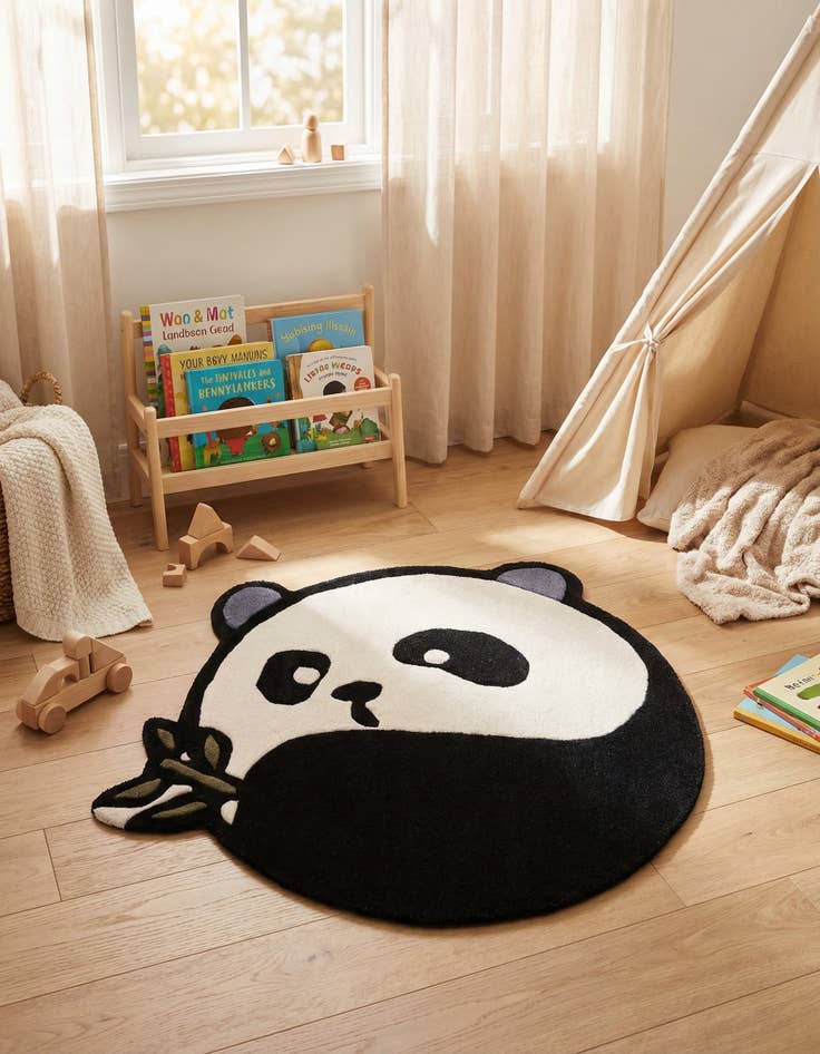 Detail image of 4' 1 x 4' 1 Playtime Kids Wool Freeform Rug