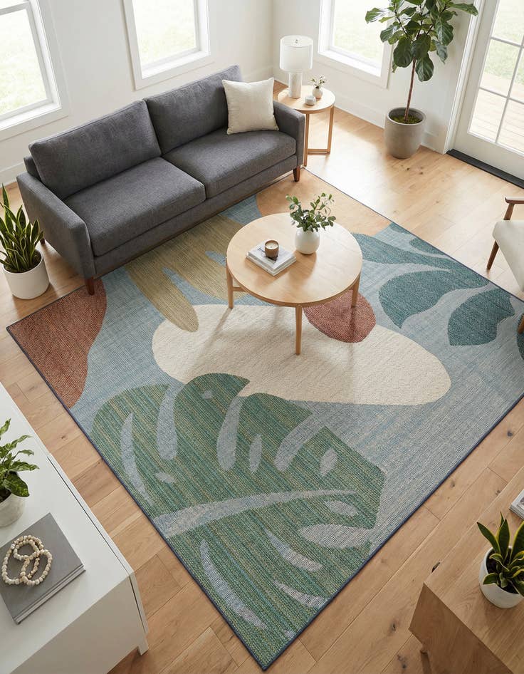 Detail image of 10' x 10' Washable Baja Indoor / Outdoor Square Rug