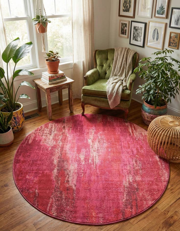Detail image of 6' x 6' Washable Barcelona Round Rug