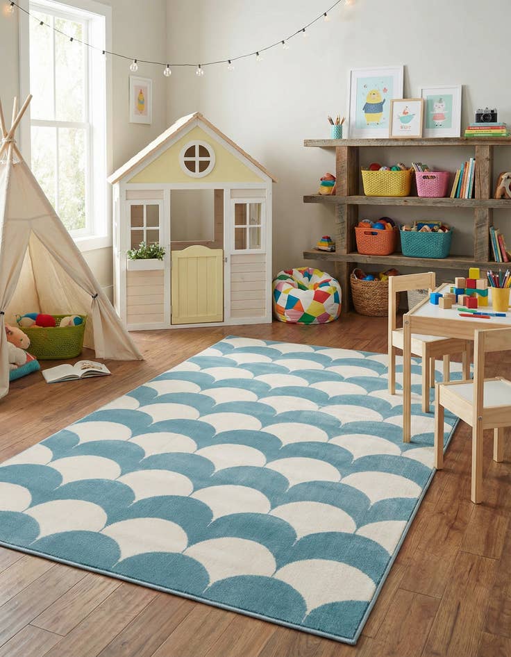 Detail image of 4' x 6' Whimsy Kids Rug