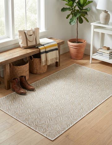 3' x 5' 3 Easy-Clean Lattice Indoor / Outdoor Rug