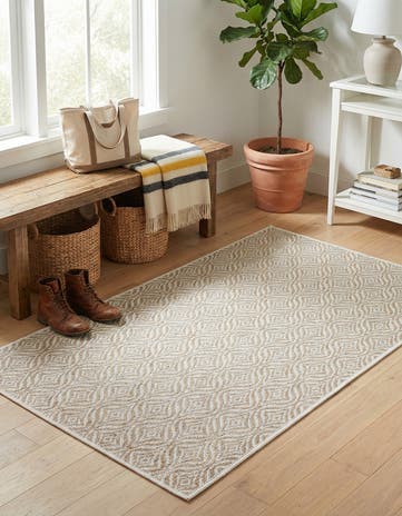 3' x 5' 3 Easy-Clean Lattice Indoor / Outdoor Rug