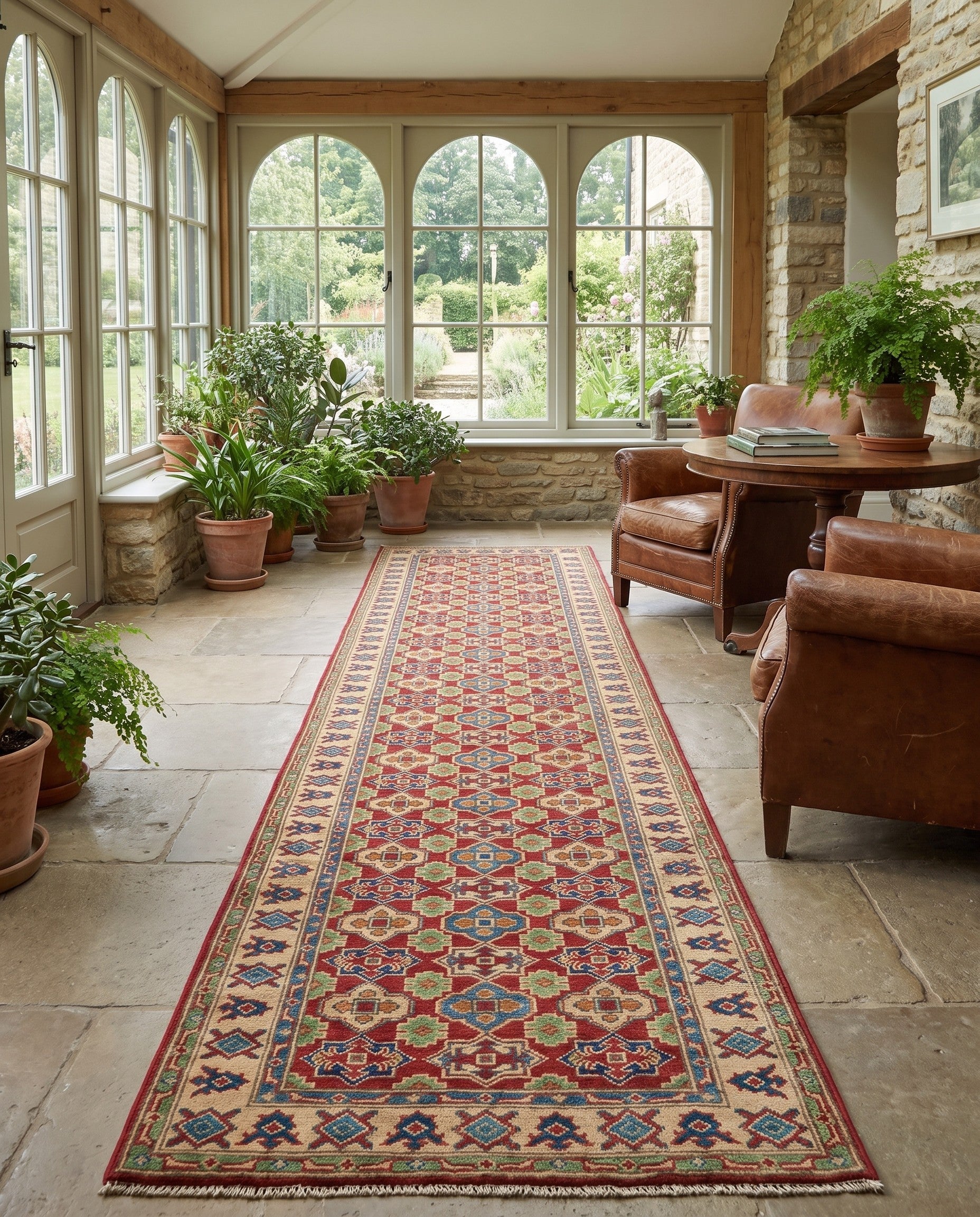 Detail image 3 of 10: 2' 10 x 12' 10 Hand Knotted Kazak Runner Rug