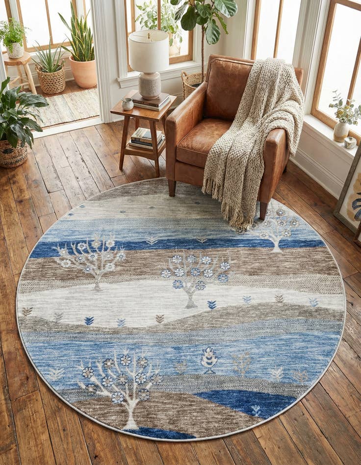 Detail image of 5' 3 x 5' 3 Gabbeh Round Rug