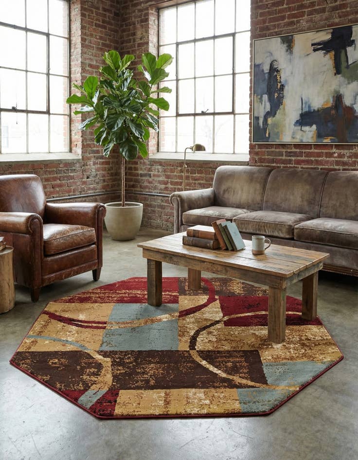 Detail image of 7' x 7' Cafe Octagon Rug