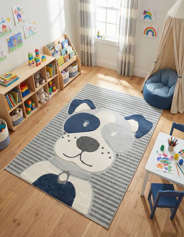 Detail image of 6' x 9' Whimsy Kids Rug