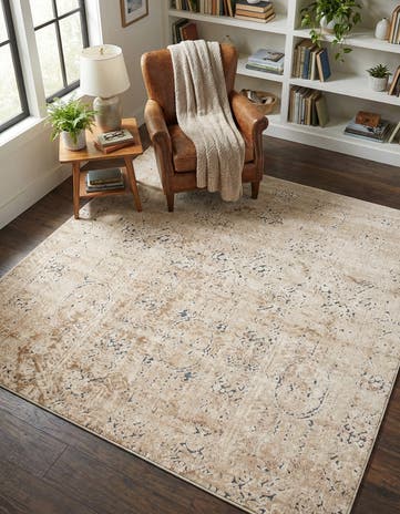 Beige Eliza Square Rug