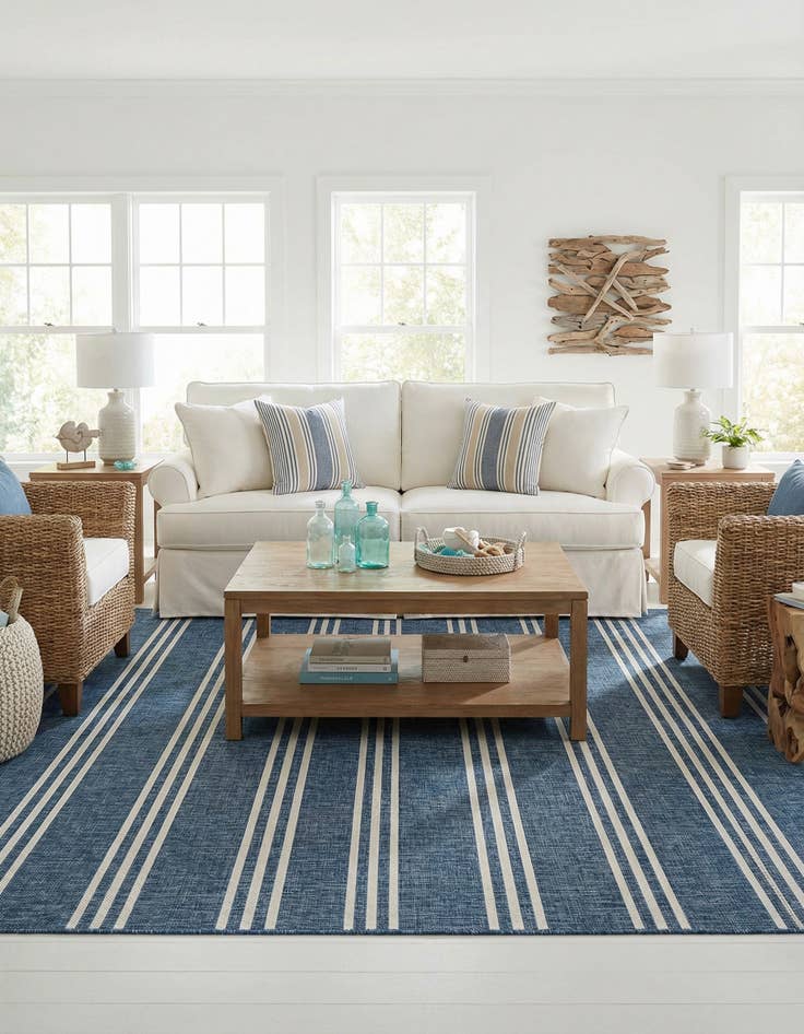 Detail image of 7' 10 x 7' 10 Washable Jill Zarin Anguilla Indoor / Outdoor Square Rug