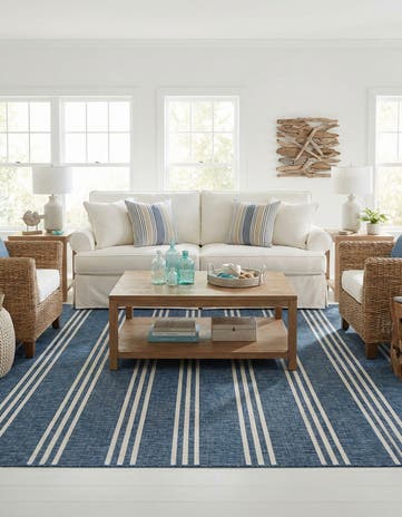 7' 10 x 7' 10 Easy-Clean Jill Zarin Anguilla Indoor / Outdoor Square Rug