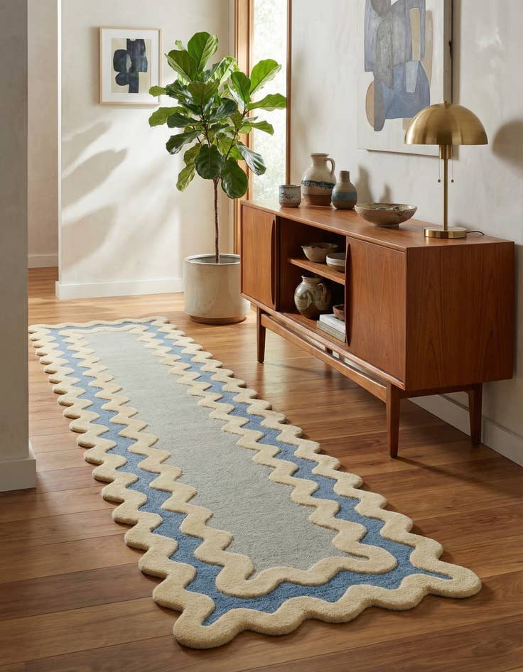 Detail image of 2' 7 x 10' Happy Rugs Wool Runner