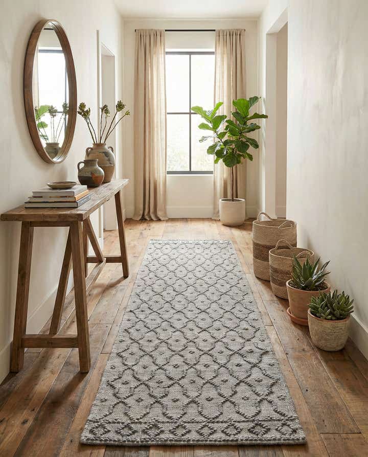 2' 7 x 9' 10 Hand Woven Larsa Jute Runner Rug