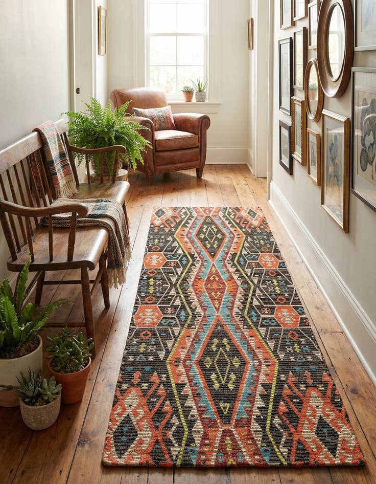 Detail image of 2' 2 x 6' 1 Chenille Jute Runner Rug