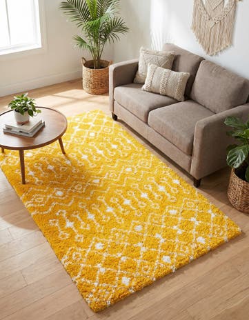 5' 3 x 8' Moroccan Trellis Shag Rug