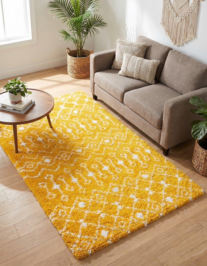 5' 3 x 8' Moroccan Trellis Shag Rug