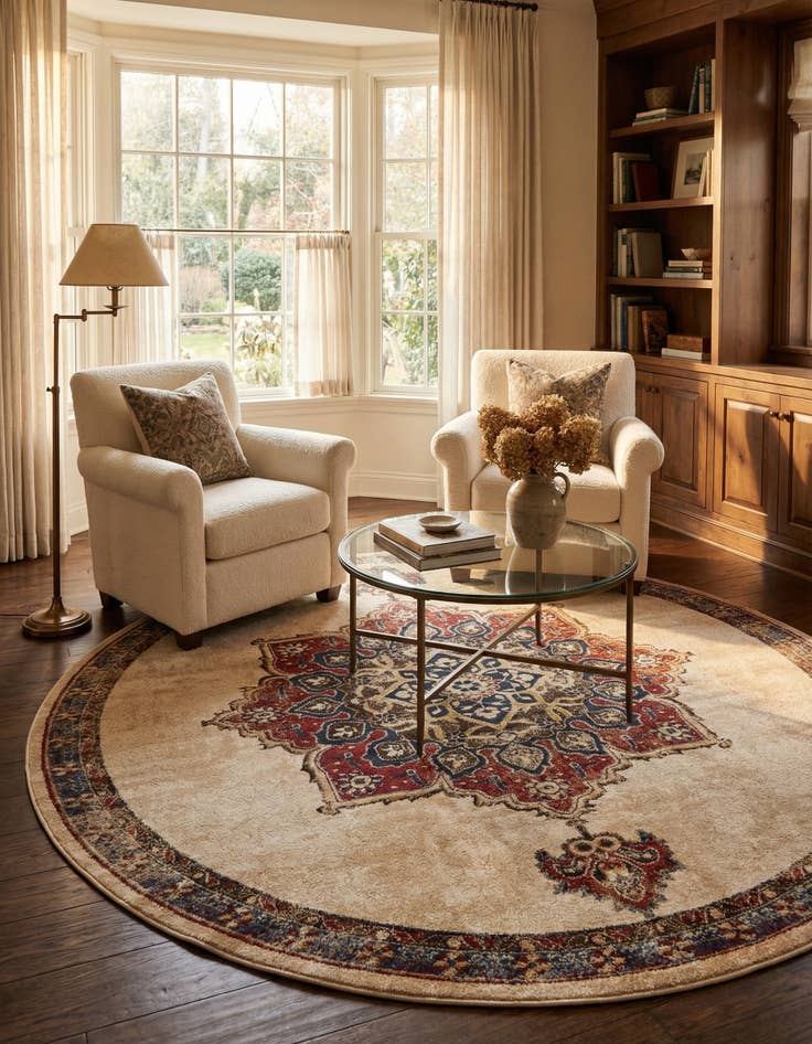 Detail image of 8' x 8' Arcadia Round Rug