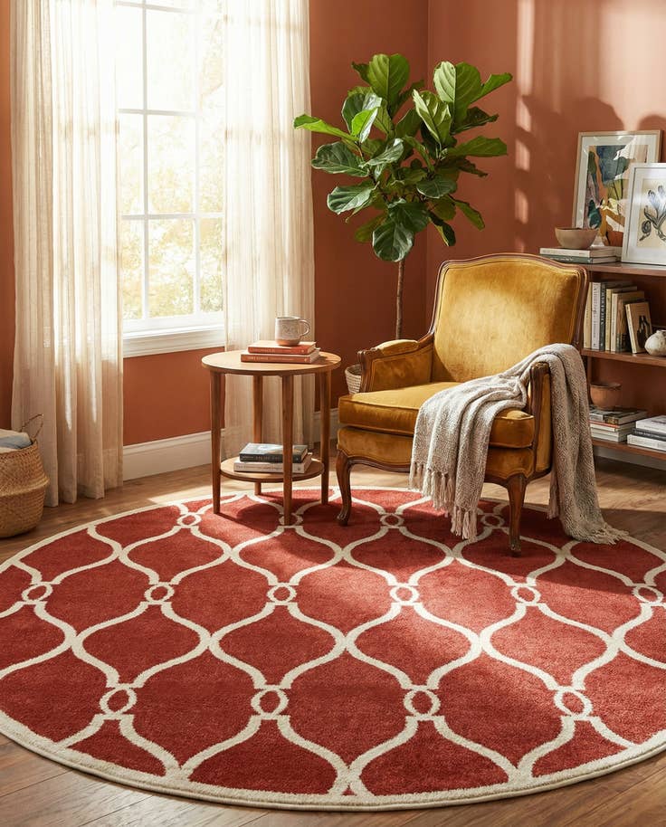 Detail image of 6' x 6' Lattice Round Rug