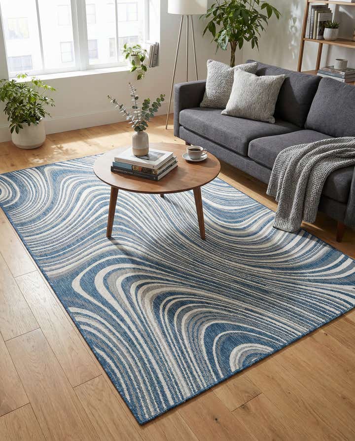 5' 3 x 8' Easy-Clean Modern Indoor / Outdoor Rug