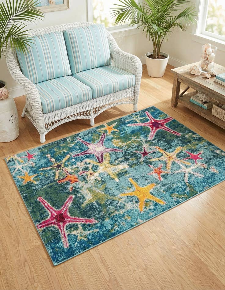 Detail image of 5' x 8'  Washable Capri Rug