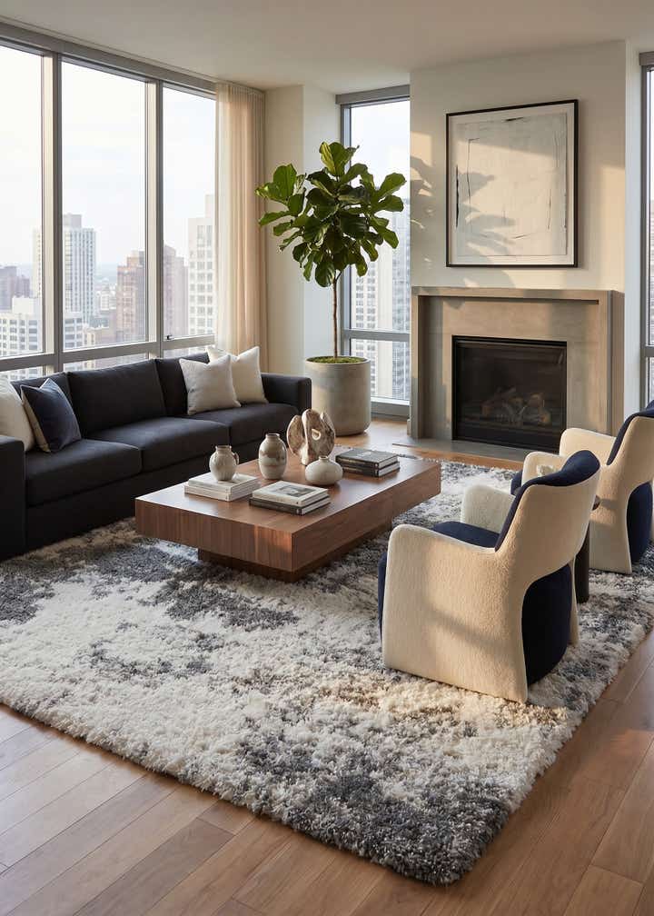 9' 10 x 13' Soft Touch Shag Rug