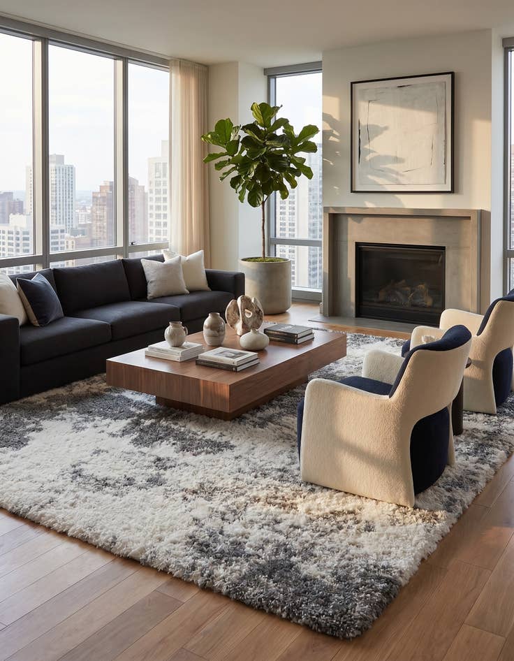 Detail image of 9' 10 x 13' Soft Touch Shag Rug
