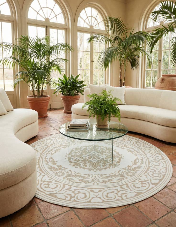 Detail image of 7' 10 x 7' 10 Hermitage Round Rug