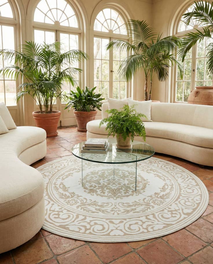 Detail image of 7' 10 x 7' 10 Hermitage Round Rug