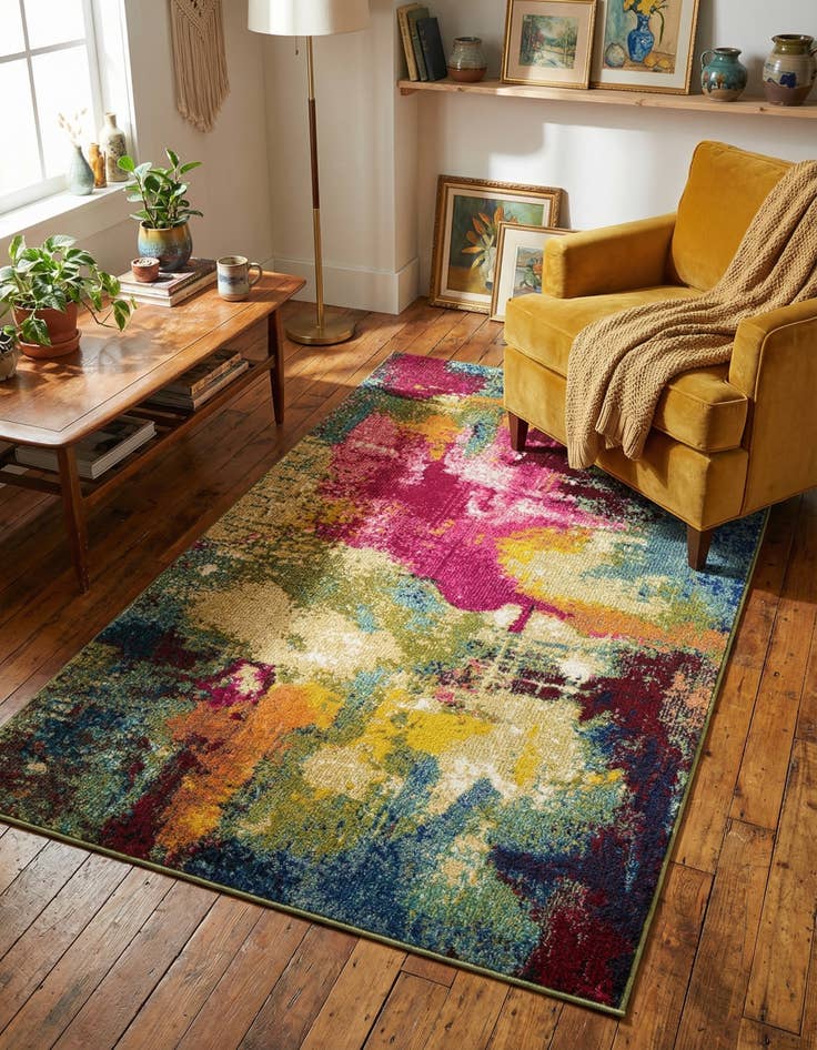 Detail image of 3' 3 x 5' 3 Washable Hyacinth Rug