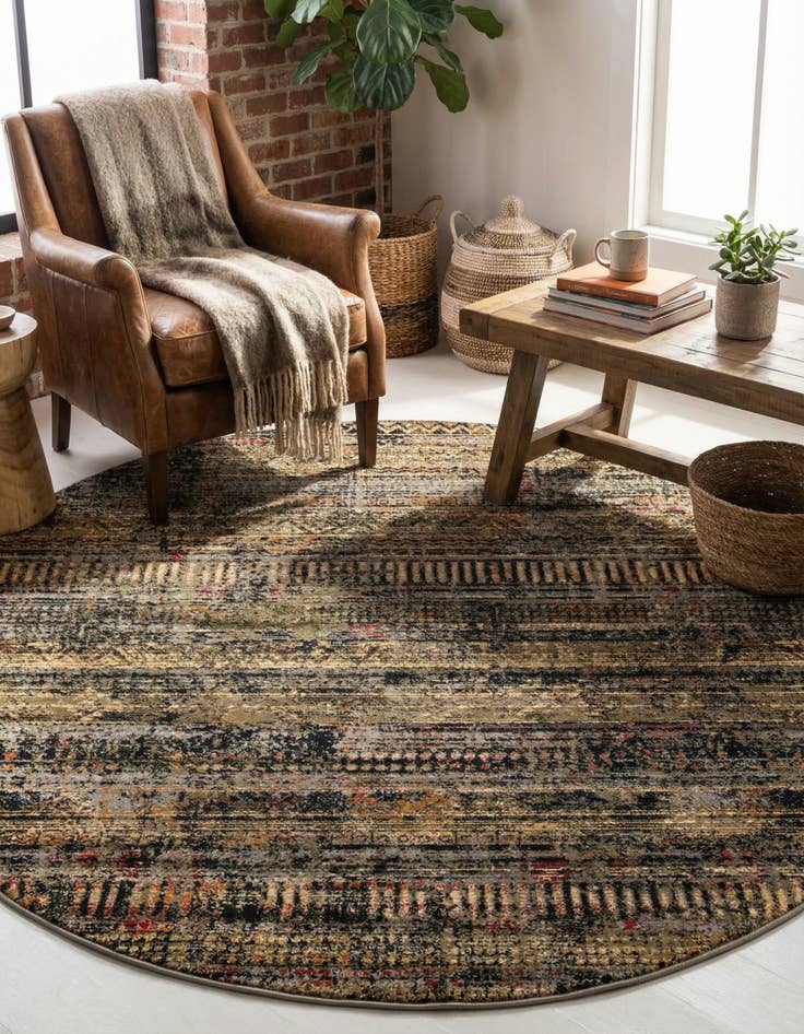 Detail image of 7' x 7' Saturn Round Rug