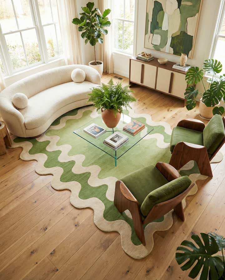 7' 10 x 10' Happy Rugs Wiggles Wool