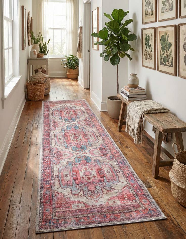 Detail image of 2' x 10'  Washable Maahru Runner Rug