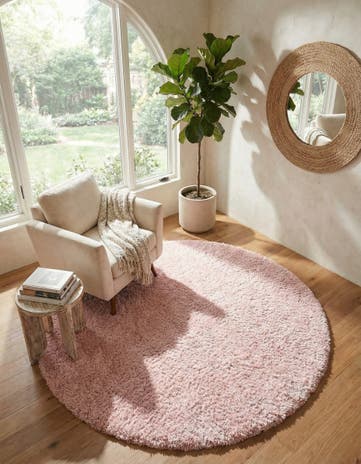6' x 6' Infinity Shag Round Rug