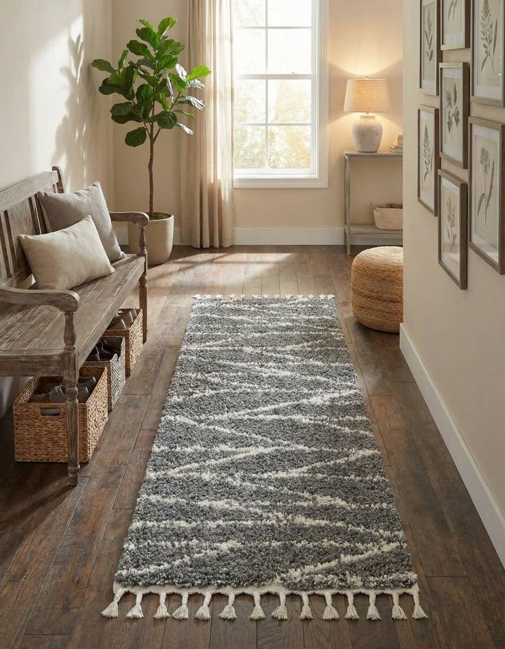 Detail image of 2' x 6' Serenity Shag Runner Rug