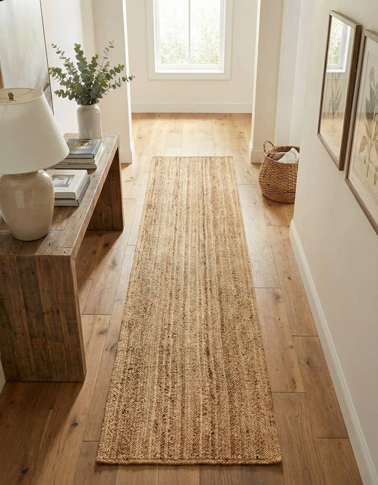 Detail image of 2' 7 x 13'  Hand Braided Jute Luxe Runner Rug