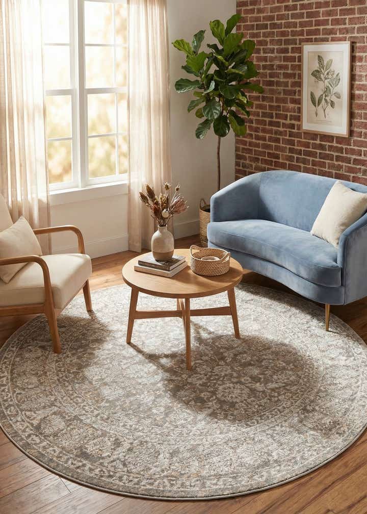 Jill Zarin 7' 10 x 7' 10 Uptown Central Park Round Rug