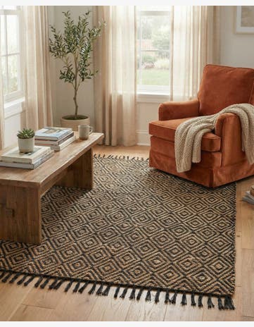 3' 3 x 5' 1 Hand Woven Braided Jute Rug