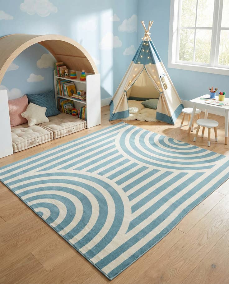 Detail image of 7' 10 x 7' 10 Whimsy Kids Square Rug