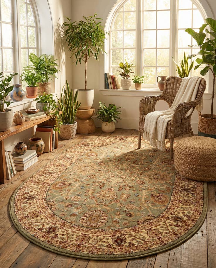 Detail image of 4' x 6' Classic Agra Oval Rug