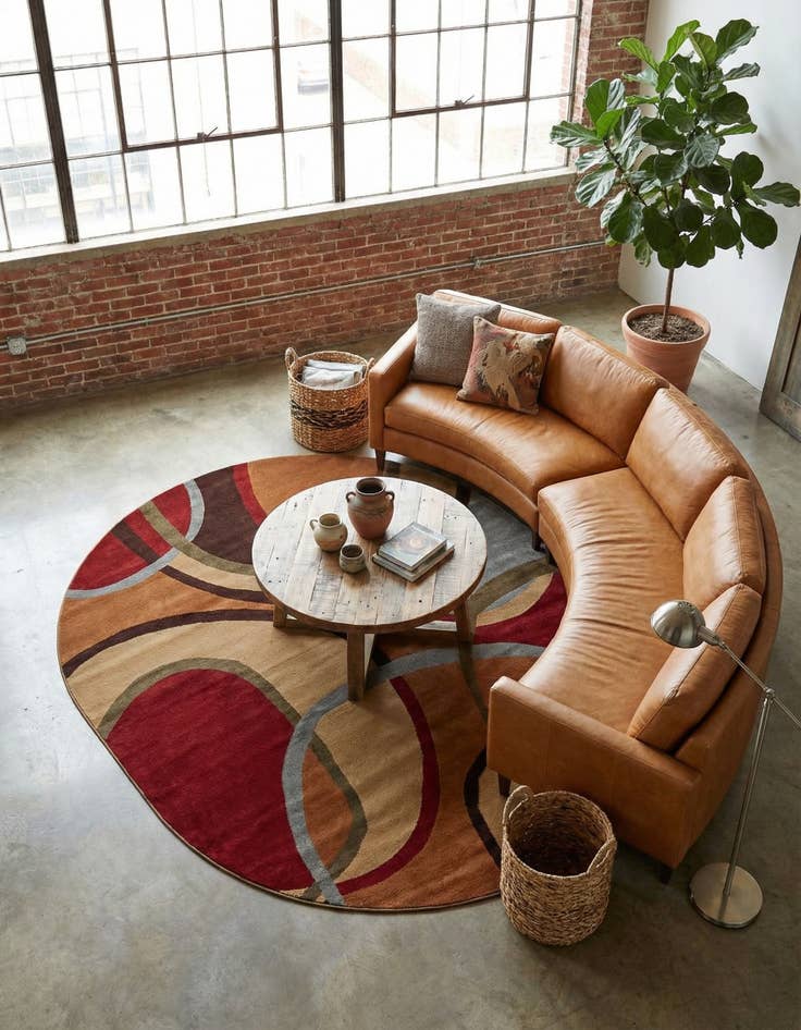 Detail image of  7' 10 x 10' Cafe Oval Rug