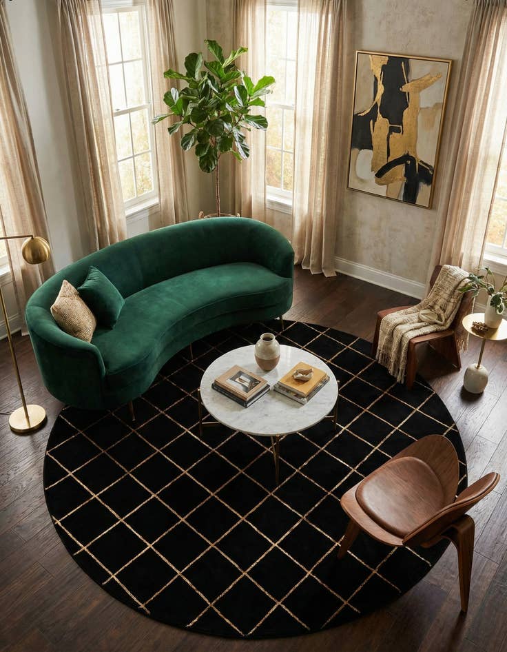 Detail image of 10' x 10' Vogue Geo Round Rug