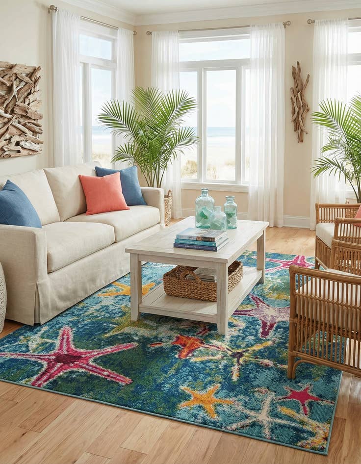 Detail image of 7' 10 x 11'  Washable Capri Rug