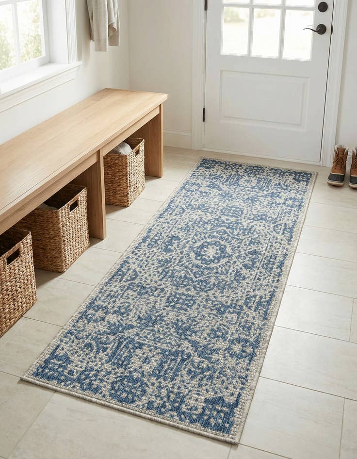 Detail image of 2' x 5' Easy-Clean Traditional Indoor / Outdoor Runner Rug