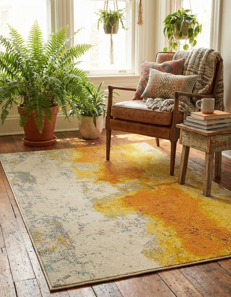 Detail image of 3' 3 x 5' 3 Washable Hyacinth Rug