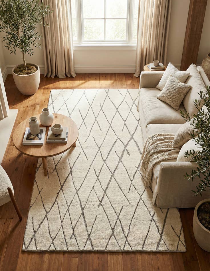 Detail image of 5' 1 x 8' Atlas Moroccan Wool Rug