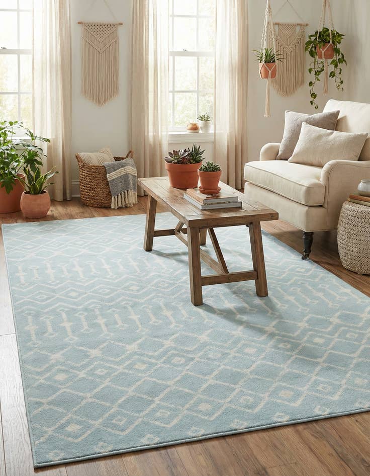 Detail image of 5' 3 x 8' Kasbah Trellis Rug