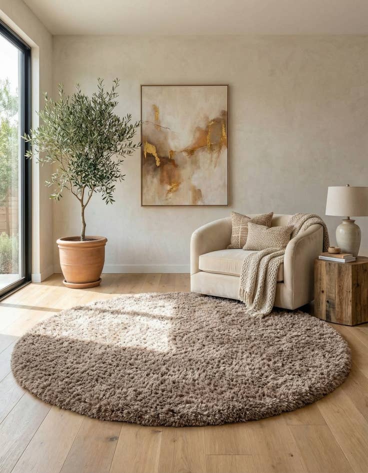 Detail image of 8' x 8' Infinity Shag Round Rug