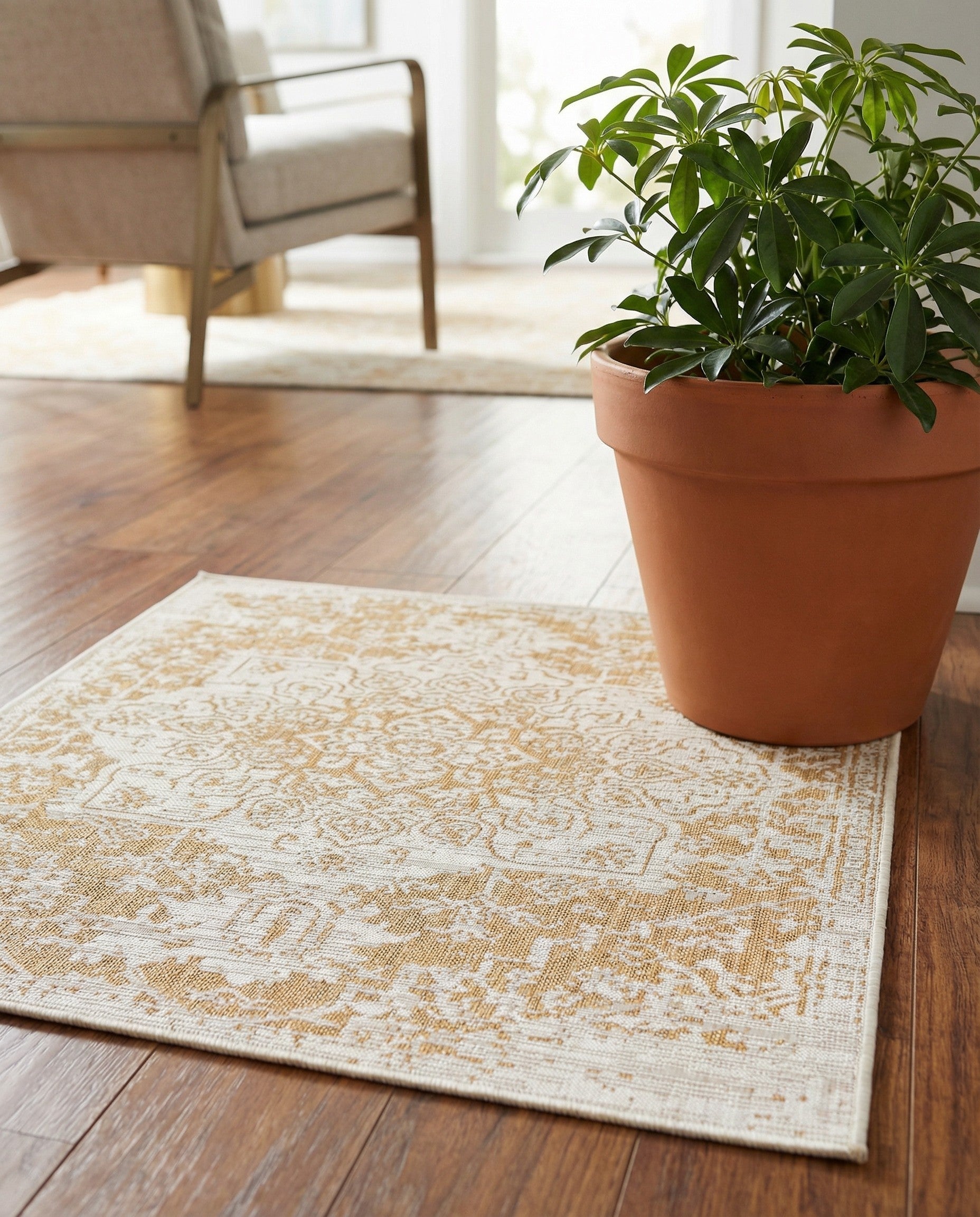1' 4 x 1' 4 Easy-Clean Jill Zarin Dubai Indoor / Outdoor Sample Rug