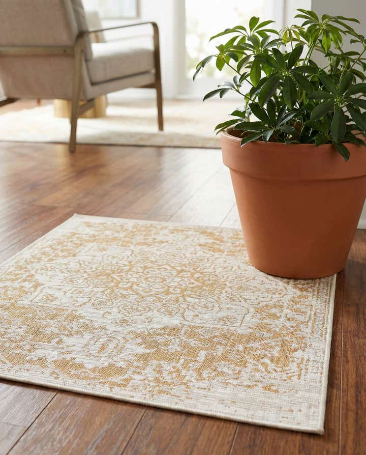 1' 4 x 1' 4 Easy-Clean Jill Zarin Dubai Indoor / Outdoor Sample Rug