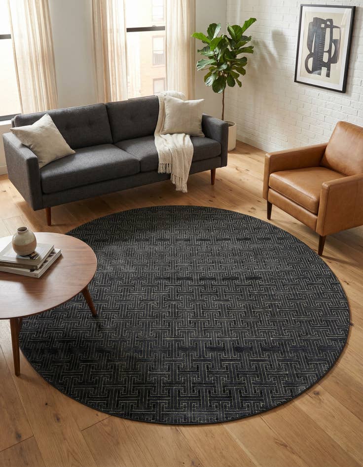 Detail image of Jill Zarin 8' x 8' Uptown Park Avenue Round Rug