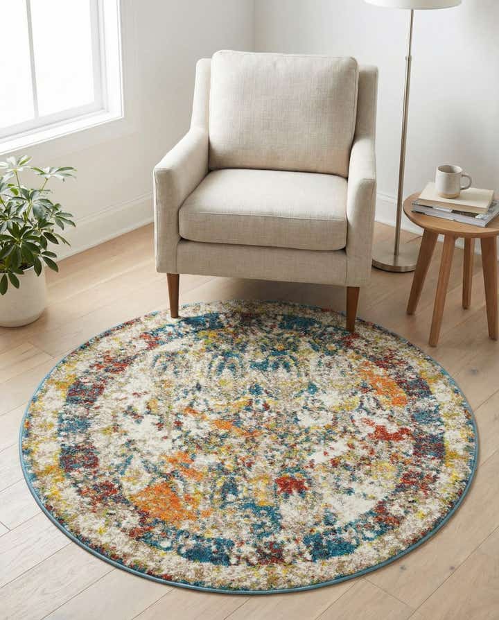 3' 3 x 3' 3 Veneto Round Rug