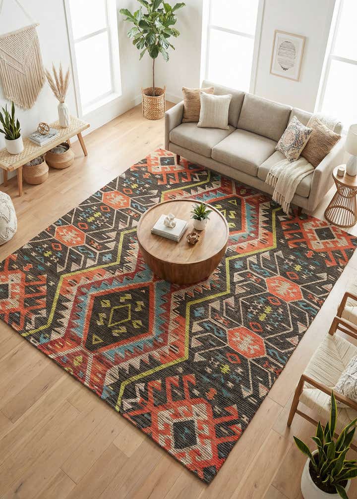 7' 10 x 7' 10 Chenille Jute Square Rug